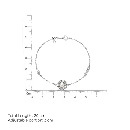 Celeste Pearl Halo Bracelet