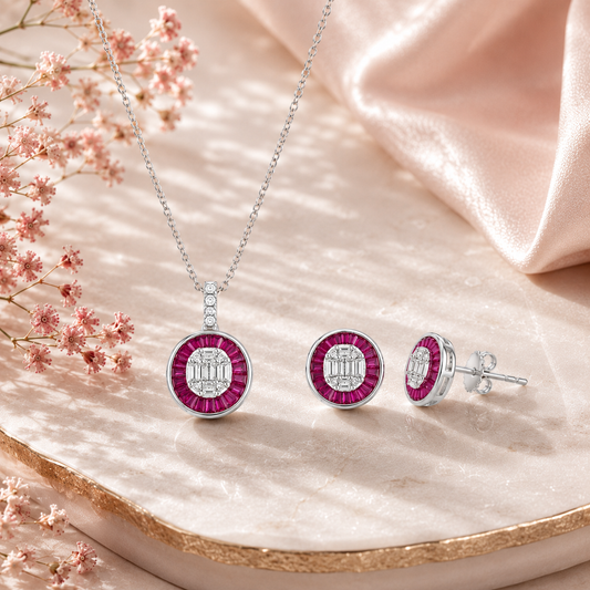 Midnight Spark Pendant Set