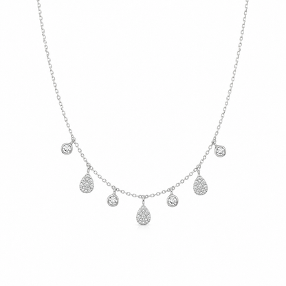 Diamond Drop Charm Necklace