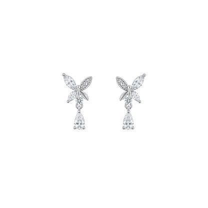 Crystal Flutter Drop Earrings