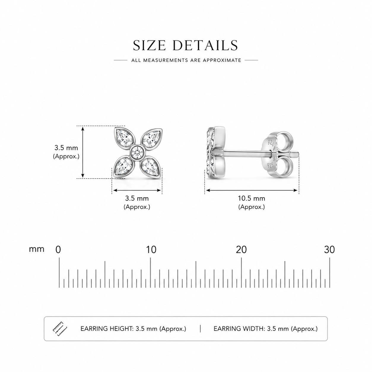 Petal Spark Stud Earrings