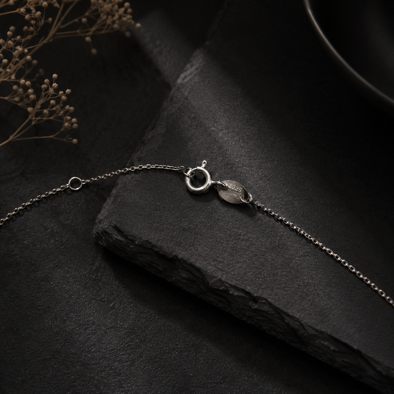 Bow Drop Necklace in 925 Sterling Silver