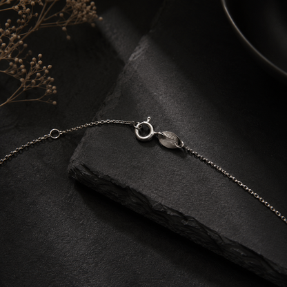 Bow Drop Necklace in 925 Sterling Silver