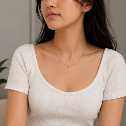 Butterfly Charm Drop Necklace
