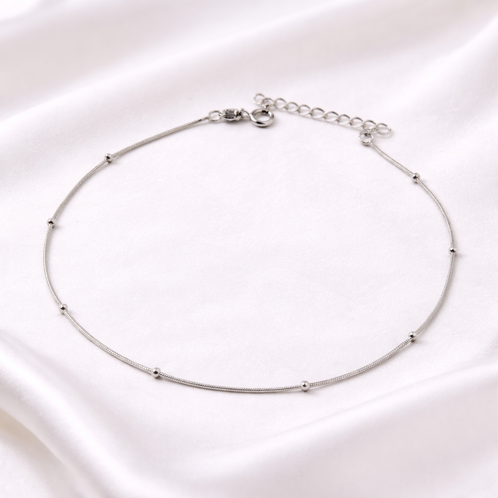 Minimal Beaded Anklet