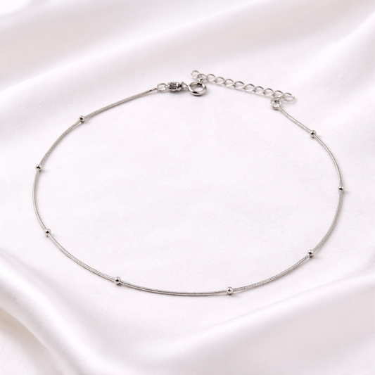 Minimal Beaded Anklet