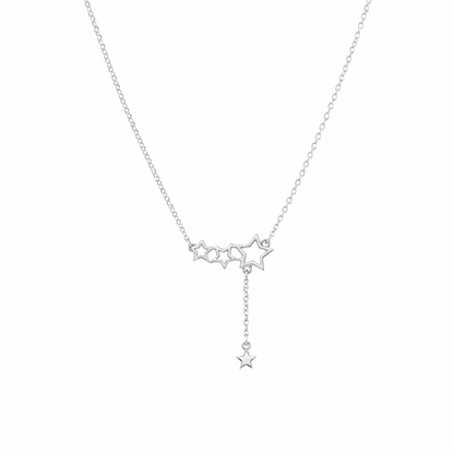 Star Drop 925 Sterling Silver Necklace