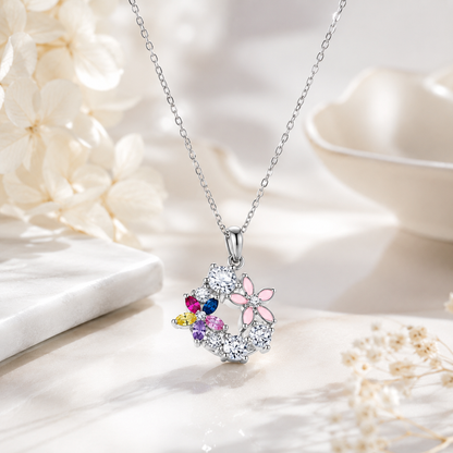 Floral Elegance Pendant & Earrings Set