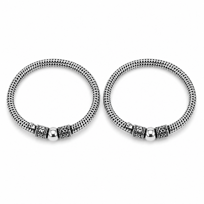 Traditional Oxidised Baby Kada Pair