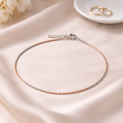 Classic Dual Tone Anklet