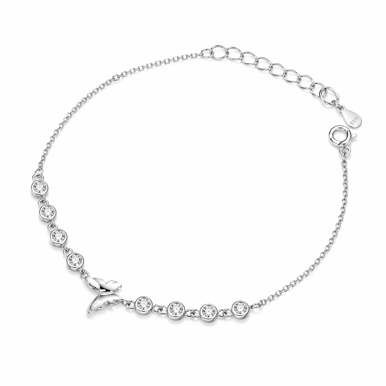 Butterfly Diamond Chain Bracelet