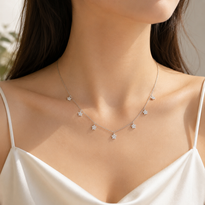 Blossom Drop Charm Necklace