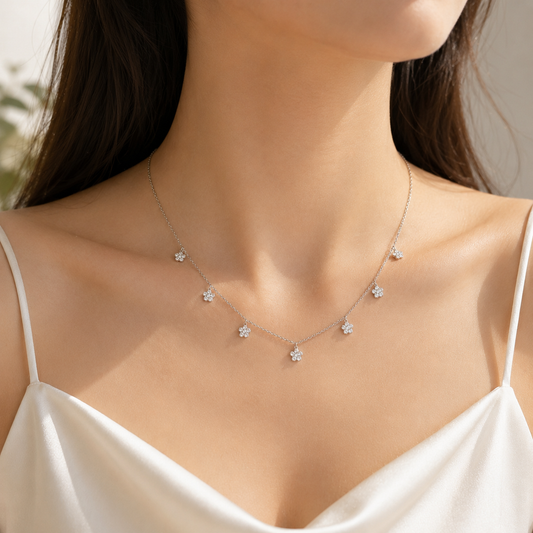 Blossom Drop Charm Necklace