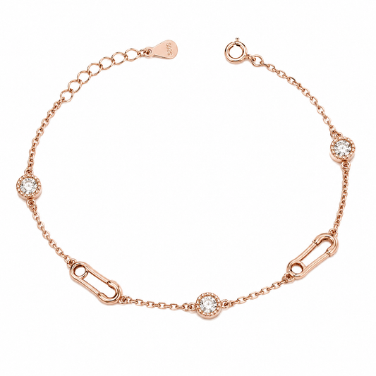 Safety Pin Chain Bracelet