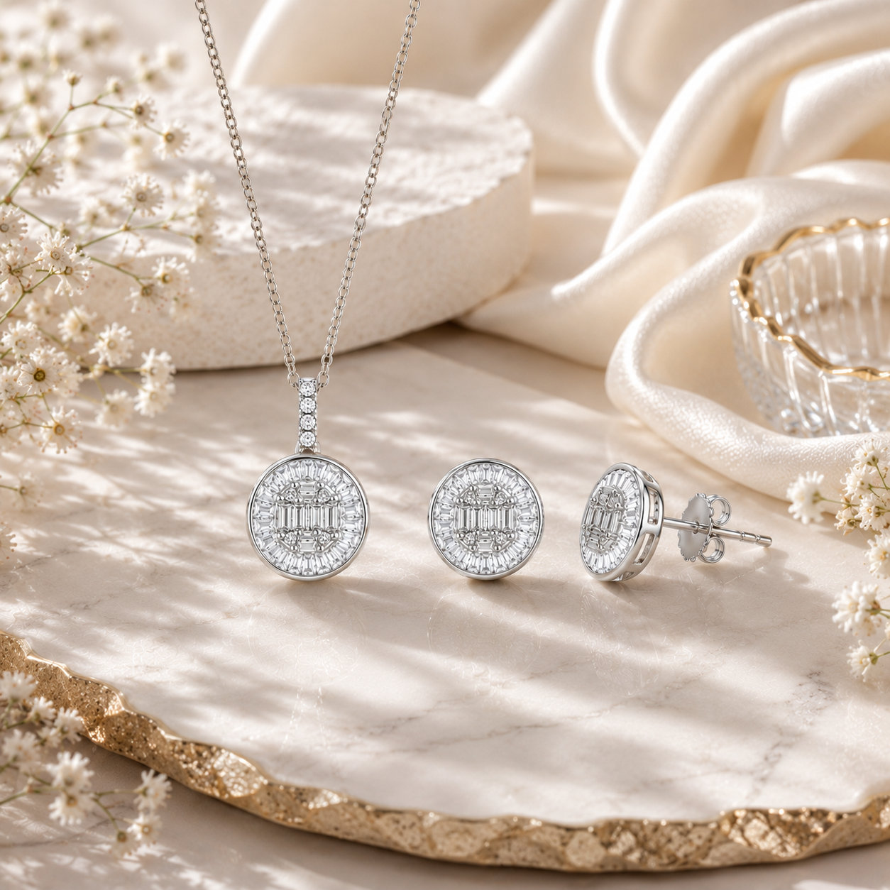 Midnight Spark Pendant Set