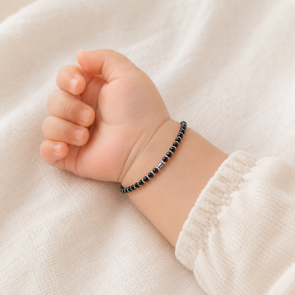Adjustable Protective Black Bead Baby Bracelet
