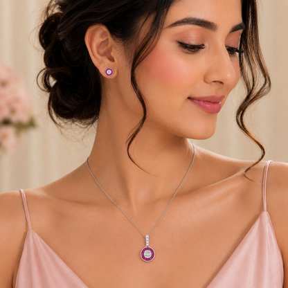 Midnight Spark Pendant Set