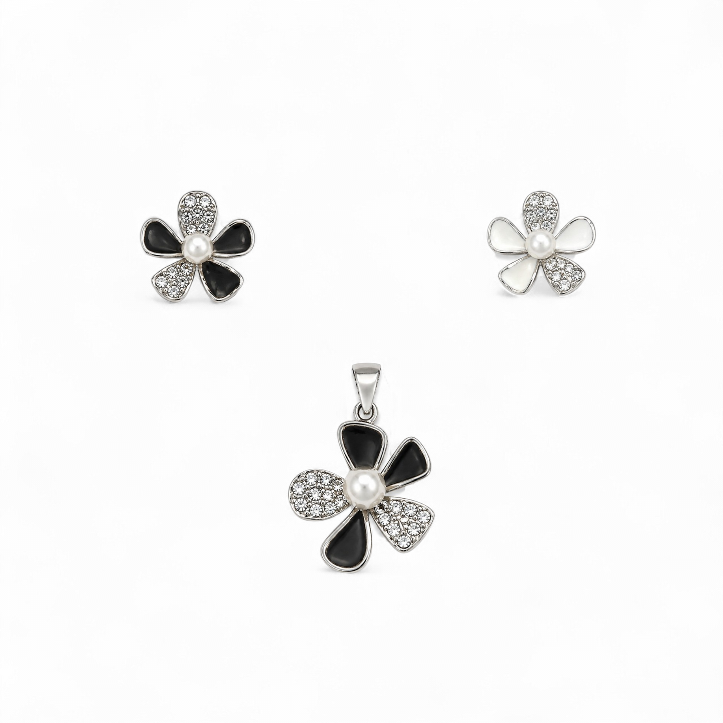 Pearl Bloom Floral Pendant Set