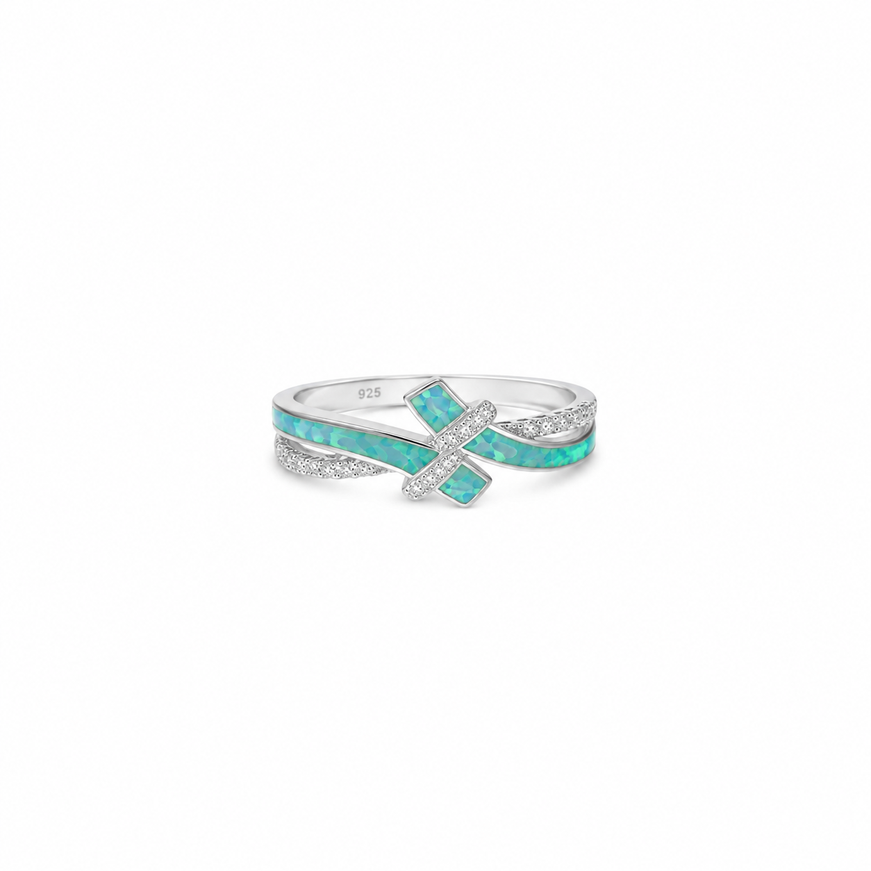 Azure Opal Crossover Ring
