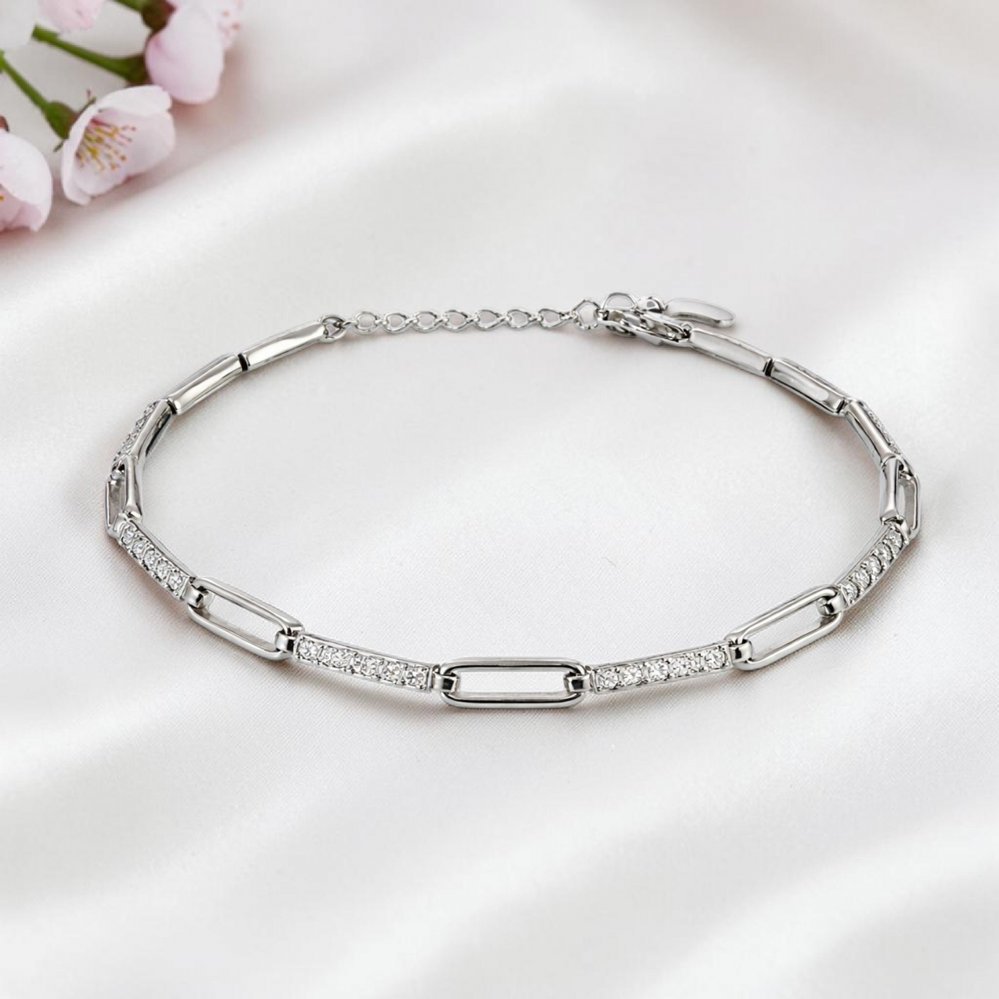 Elegant Link Crystal Bracelet