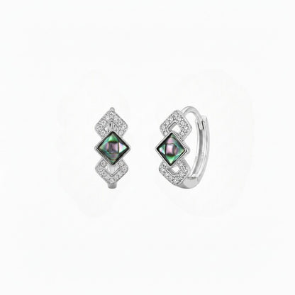 Iridescent Charm Hoop Earrings