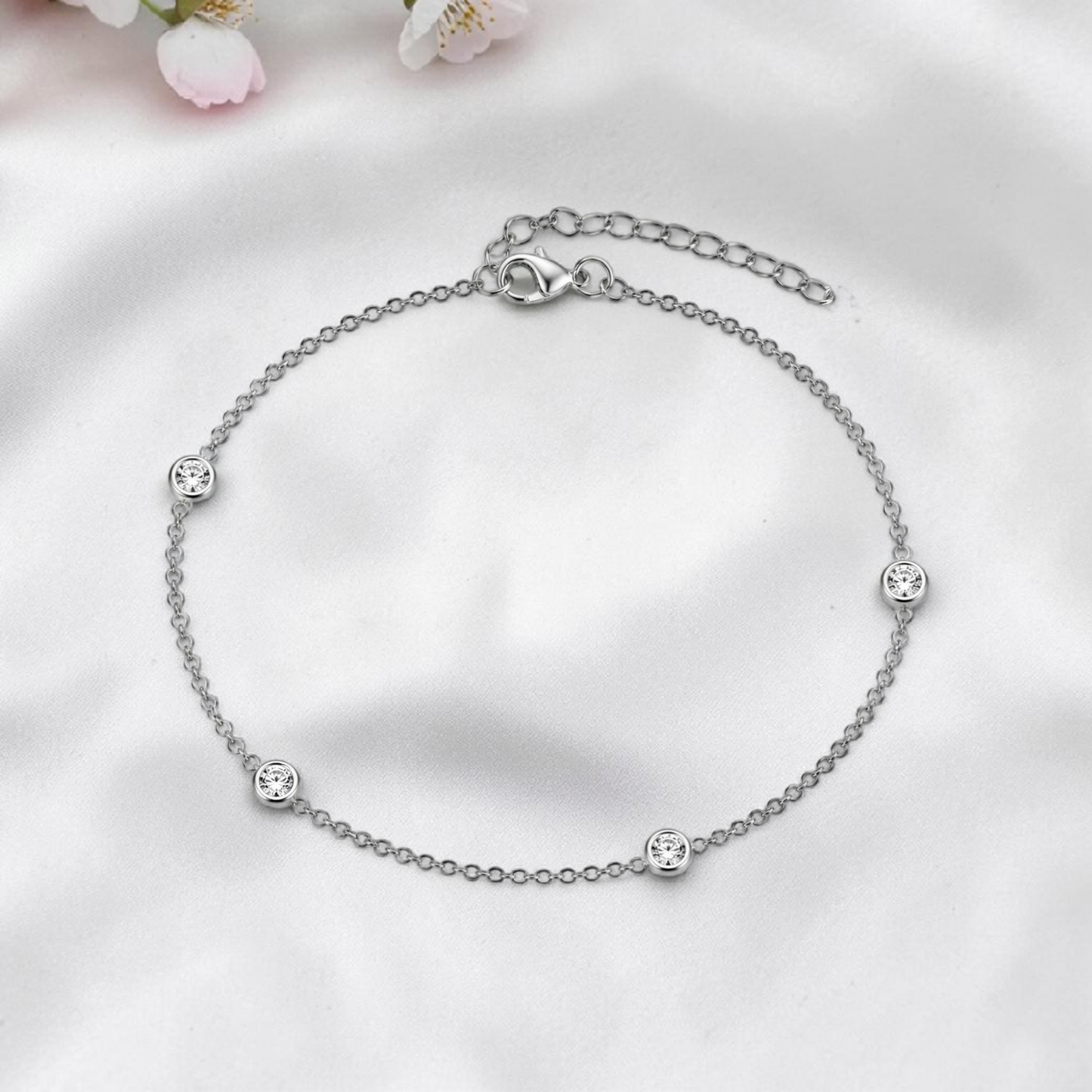 Minimal Sparkle Station Bracelet