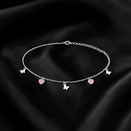 Blush Flutter Charm Bracelet