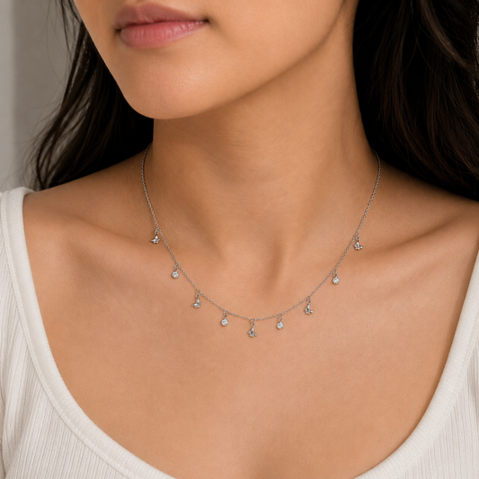 Butterfly Charm Drop Necklace