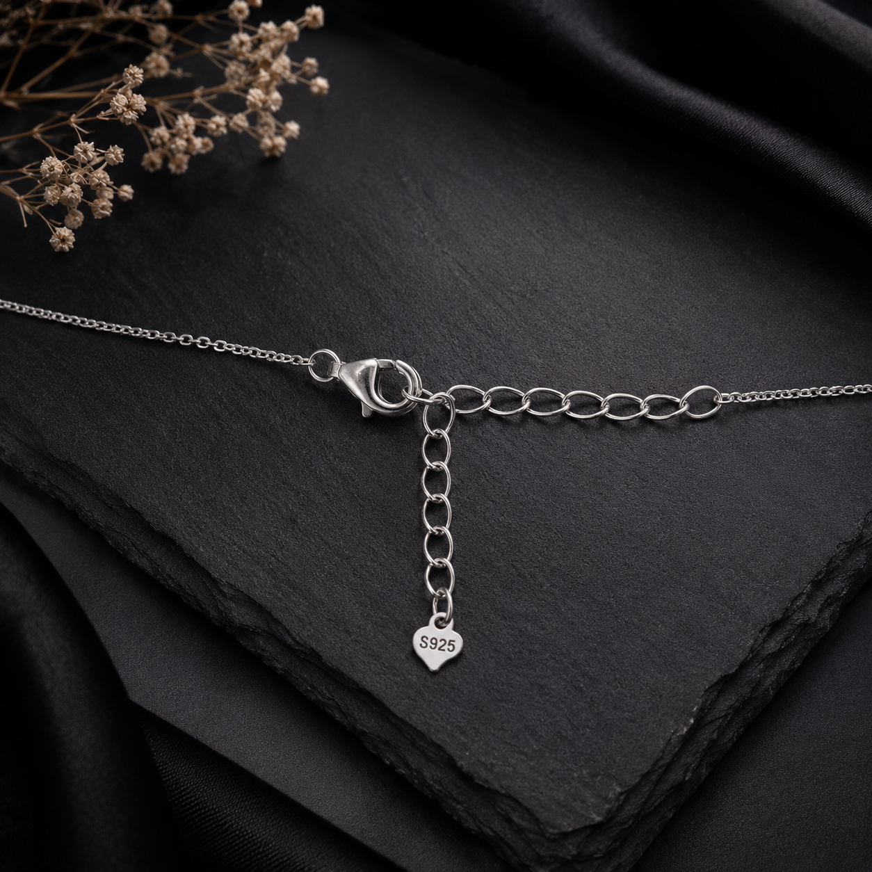 Star Drop 925 Sterling Silver Necklace